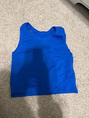 Bright Royal Blue Sleeveless Knit Tank Top